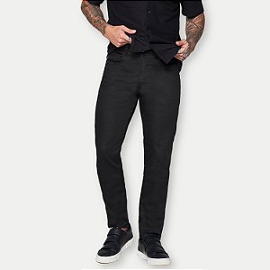 CALÇA TEEZZ BRIM PRETO COM ELASTANO SLIM MASCULINA ADULTO