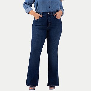 CALÇA LUNENDER JEANS MÉDIO COM ELASTANO FLARE FEMININA ADULTO