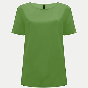 BLUSA LUNENDER MANGA CURTA VISCOSE VERDE FEMININA ADULTO