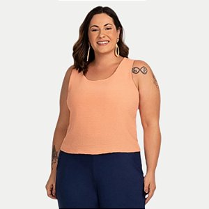 BLUSA KENIA CAMÕES REGATA DE POLIESTER  CORAL FEMININA ADULTO