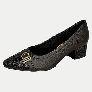 SAPATO MODARE SALTO MÉDIO PRETO SCARPIN FEMININO ADULTO