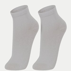 MEIA LUPO PACOTE COM 2 PARES SOQUETE LISA BRANCA FEMININA ADULTO