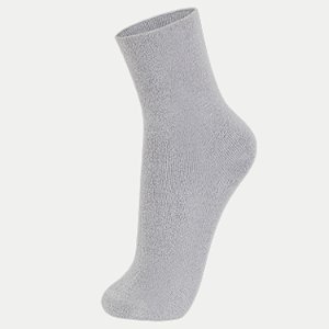 MEIA LUPO CASUAL ALGODÃO SEM PUNHO CINZA FEMININA ADULTO