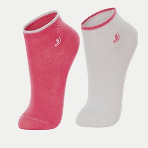 MEIA LUPO KIDS PACOTE COM 2 PARES SOQUETE BRANCO E PINK FEMININO INFANTIL
