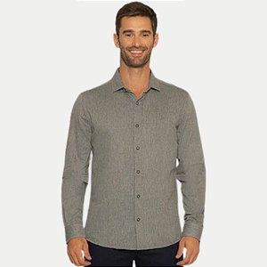 CAMISA PITT MANGA LONGA SLIM ALGODÃO GRAGITE MASCULINO ADULTO