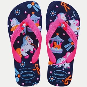 CHINELO HAVAIANAS KIDS FANTASY DEDO AZUL MARINHO FEMININA INFANTIL