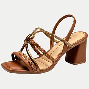 SANDALIA DAKOTA SALTO ALTO ACTIVE CARAMELO FEMININA ADULTO