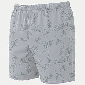 SHORT VOLEIO POLIESTER COM ELASTANO FITNESS BRANCO MASCULINO ADULTO