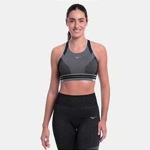 TOP MIZUNO REGATA  POLIAMIDA FITNESS GRAFITE FEMININA ADULTO