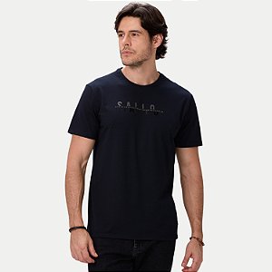 CAMISETA SALLO MANGA CURTA COMFORT MISTA SILKADA PRETO MASCULINO ADULTO