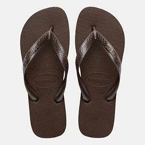CHINELO HAVAIANAS TOP TIRAS MARROM LISA FEMININO ADULTO