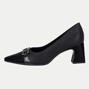 SAPATO PICCADILLY SALTO ALTO SCARPIN PRETO FEMININO ADULTO
