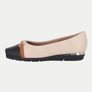 SAPATO PICCADILLY ANABELA BAIXO MAXI BEGE FEMININO ADULTO