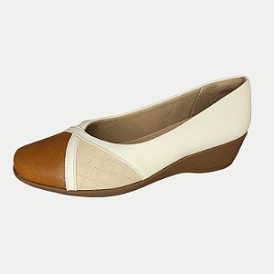 SAPATO PICCADILLY ANABELA BAIXO MAXI OFFWHITE FEMININO MULHER