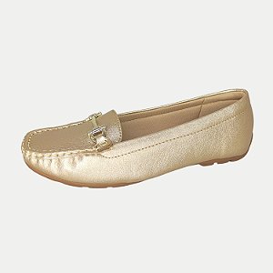 SAPATO MODARE MOCASSIM DOURADO FEMININO ADULTO