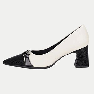 SAPATO PICCADILLY SALTO ALTO SCARPIN OFFWHITE FEMININO ADULTO