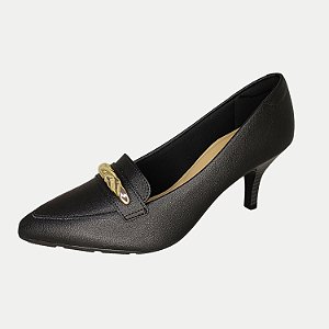 SAPATO MODARE SALTO MEDIO SCARPIN PRETO FEMININO ADULTO