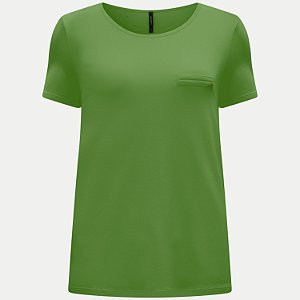 BLUSA LUNENDER MANGA CURTA VISCOLYCRA VERDE FEMININO ADULTO