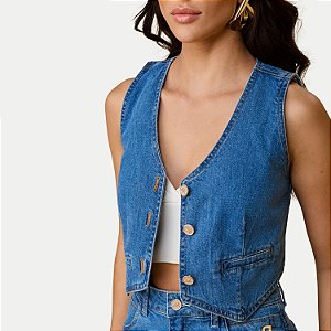 COLETE OGNUS REGATA JEANS CLARO COM ELASTANO FEMININO ADULTO