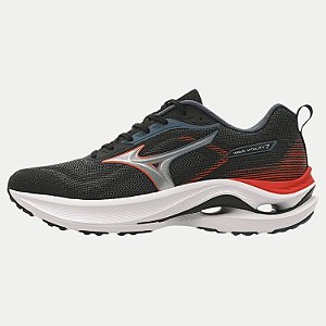 TÊNIS MIZUNO WAVE VITALITY 7 PRETO COM VERMELHO MASCULINO ADULTO
