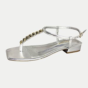 SANDALIA ADORA SALTO BAIXO SALTO ACTIVE PRATA FEMININA ADULTO