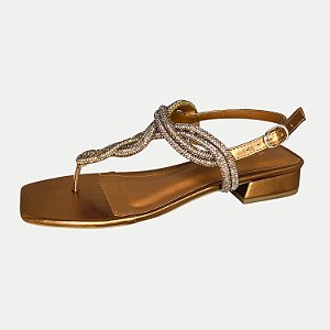 SANDALIA ADORA SALTO BAIXO SALTO ACTIVE BRONZE FEMININA ADULTO