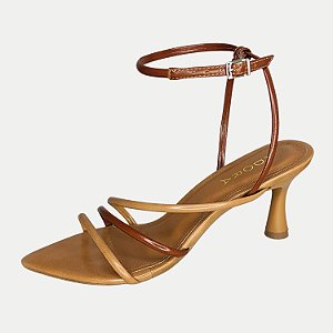 SANDALIA ADORA SALTO ALTO DE FESTA NUDE FEMININA ADULTO