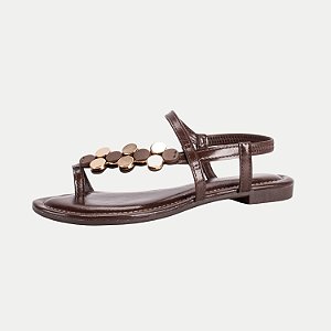 SANDALIA MISSISSIPI RASTEIRA CACAU MARROM FEMININA ADULTO