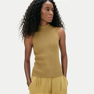 BLUSA HERING REGATA DE TRICO MOSTARDA FEMININA ADULTO