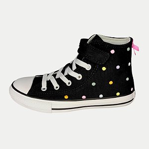 BOTA CONVERSE CASUAL PRETO SINTÉTICO FEMININA INFANTIL