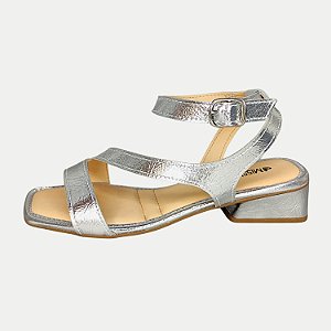 SANDALIA MISSISSIPI SALTO BAIXO ACTIVE PRATA FEMININA ADULTO