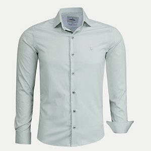 CAMISA AMIL MANGA LONGA SLIM MISTA LISA SEM BOLS MASCULINO ADULTO