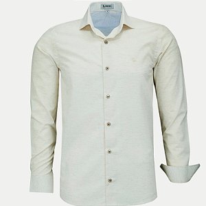 CAMISA AMIL MANGA LONGA COMFORT LINHO OFFWHITE MASCULINO ADULTO