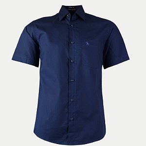 CAMISA AMIL MANGA CURTA COMFORT ALGODÃO LISA COM BOLSO MASCULINO ADULTO
