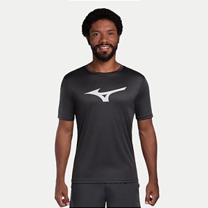 CAMISETA MIZUNO MANGA CURTA FITNESS POLIESTER CINZA MASCULINA ADULTO