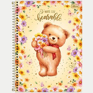 CADERNO TILIBRA UNIVERSITÁRIO 10 MATÉRIAS CAPA DURA LOVE BEARS FEMININO (CORES SORTIDAS) 30159-P
