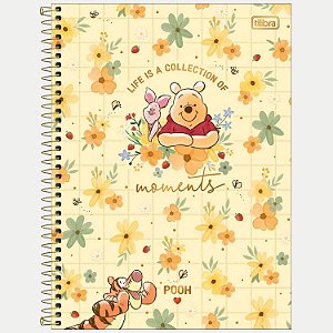 CADERNO TILIBRA UNIVERSITÁRIO 10 MATÉRIAS CAPA DURA POOH COLEGIAL UNISEX (CORES SORTIDAS) 30253-P
