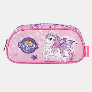 ESTOJO UP4YOU UNICÓRNIO 1 ZÍPER ROSA FEMININO 298051-P