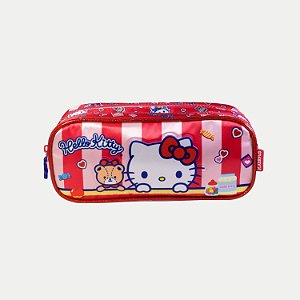 ESTOJO XERYUS HELLO KITTY  2 ZÍPER  VERMELHO FEMININO 29859-P