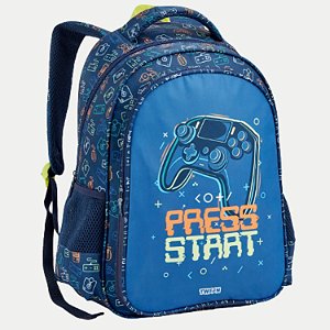MOCHILA SEANITE PRESS START TRADICIONAL AZUL MASCULINO 27096-P