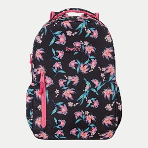 MOCHILA XERYUS  ROXY FLORAL TRADICIONAL PRETO FEMININA 27246-P
