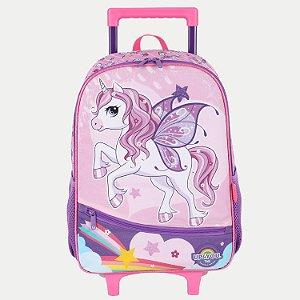 PASTA UP4YOU UNICORNIO DE CARRINHO/RODINHA ROSA FEMININA 29614-P