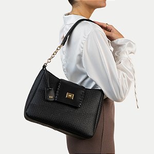 BOLSA RAFITTHY DE OMBRO SINTÉTICA PRETA FEMININA ADULTO