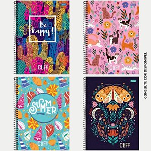 CADERNO FORONI UNIVERSITÁRIO 20 MATÉRIAS CAPA DURA CLIFF FEMININO (CORES SORTIDAS)  2046-P