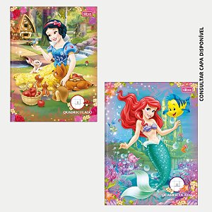 CADERNO TILIBRA QUADRICULADO 1 CM BROCHURÃO CAPA DURA PRINCESAS FEMININO (CORES SORTIDAS) 1771-P