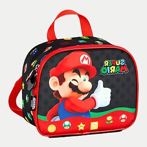 LANCHEIRA MAXLOG LUXCEL SUPER MARIO TRANSVERSAL PRETO MASCULINO  29305-P