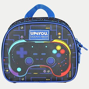 LANCHEIRA UP4YOU GAME OVER MOCHILETE AZUL MARINHO MACULINO  29618-P