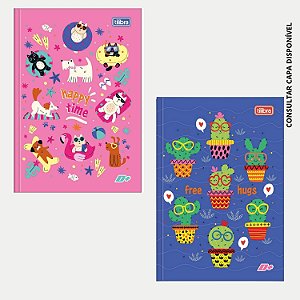 CADERNO TILIBRA BROCHURA CAPA DURA 1/4 (P) DE RECADO D+ 48F UNISEX(CORES SORTIDAS) 26774-P