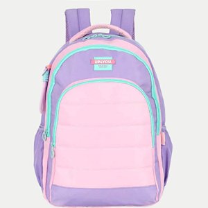MOCHILA UP4YOU ROSA COM LILAS TRADICIONAL FEMININA 298732-P
