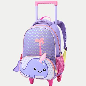 PASTA SEANITE ZOOP BALEIA NARVAL DE CARRO/RODINHA LILAS FEMININO   29921-P